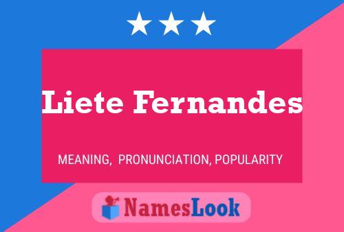 Liete Fernandes Name Poster