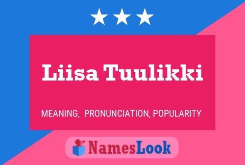 Liisa Tuulikki Name Poster