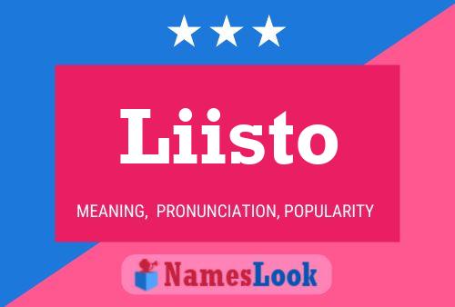 Liisto Name Poster