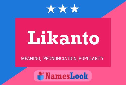 Likanto Name Poster