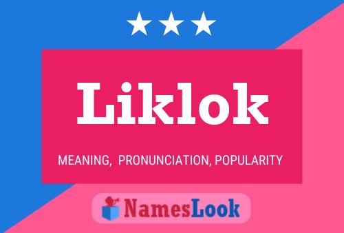 Liklok Name Poster