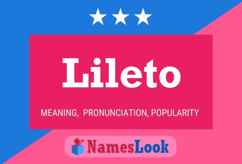 Lileto Name Poster