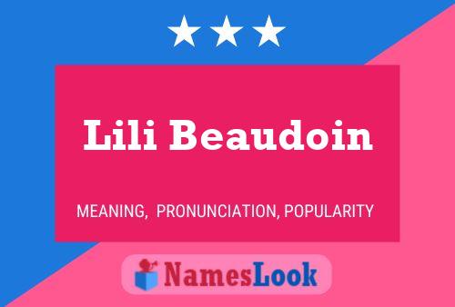 Lili Beaudoin Name Poster