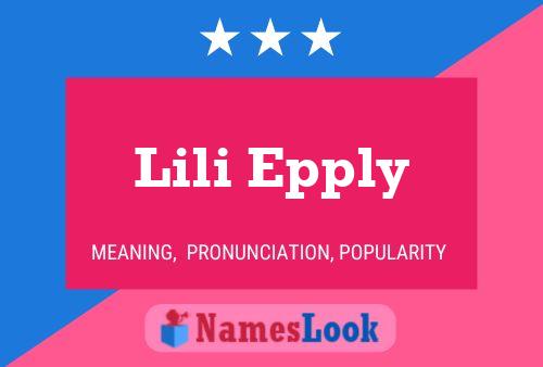 Lili Epply Name Poster