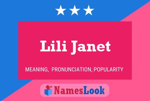 Lili Janet Name Poster