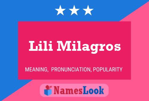 Lili Milagros Name Poster