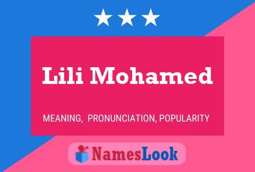 Lili Mohamed Name Poster