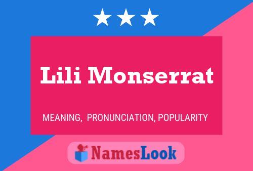 Lili Monserrat Name Poster