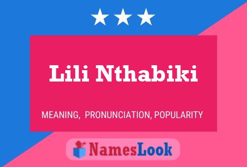 Lili Nthabiki Name Poster