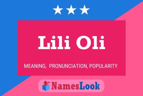 Lili Oli Name Poster