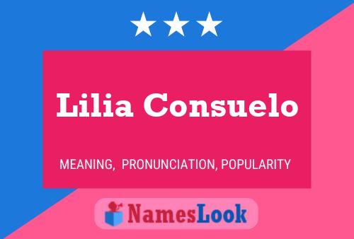 Lilia Consuelo Name Poster