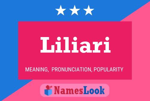 Liliari Name Poster