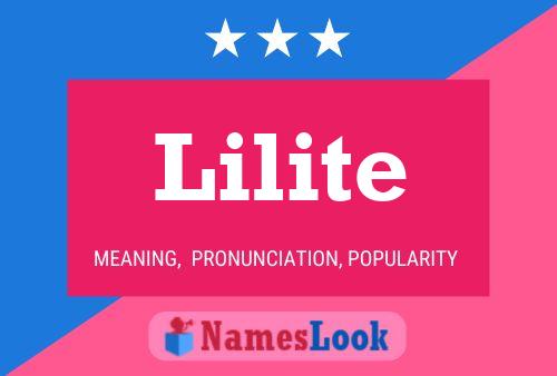 Lilite Name Poster