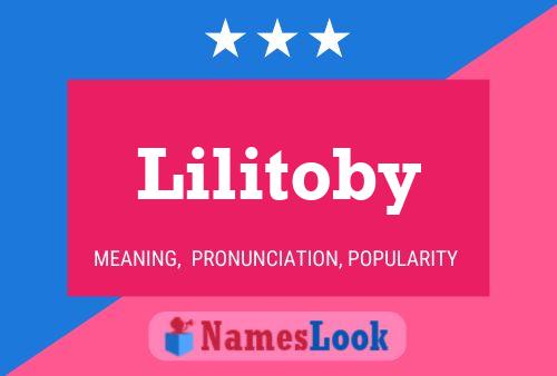 Lilitoby Name Poster