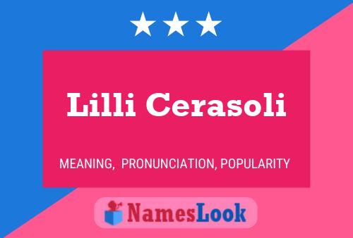 Lilli Cerasoli Name Poster