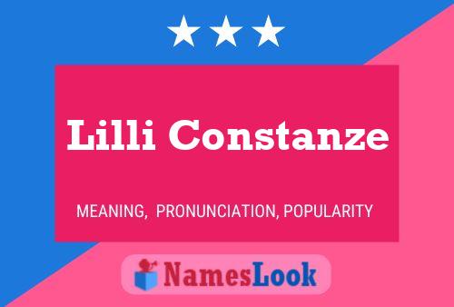 Lilli Constanze Name Poster