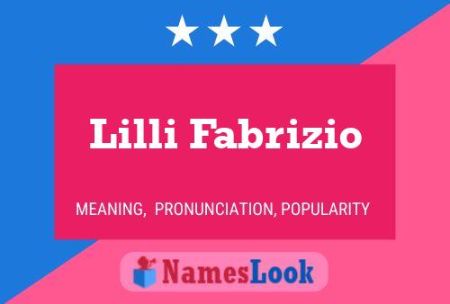 Lilli Fabrizio Name Poster