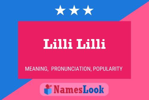 Lilli Lilli Name Poster