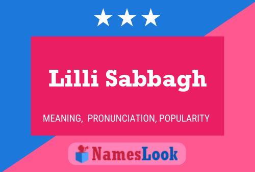 Lilli Sabbagh Name Poster