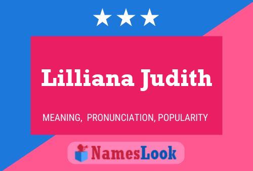 Lilliana Judith Name Poster