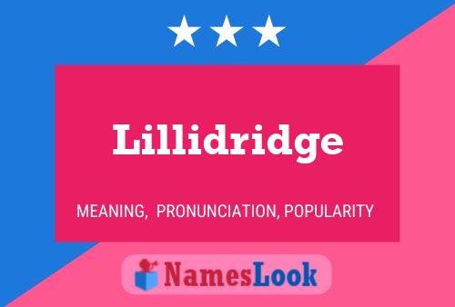 Lillidridge Name Poster