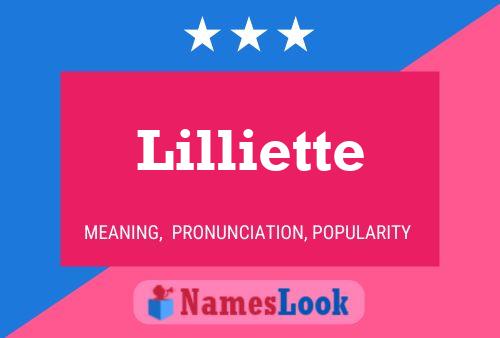 Lilliette Name Poster