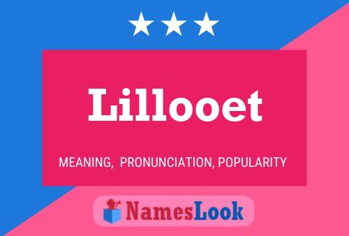 Lillooet Name Poster