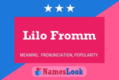 Lilo Fromm Name Poster