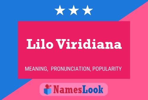 Lilo Viridiana Name Poster