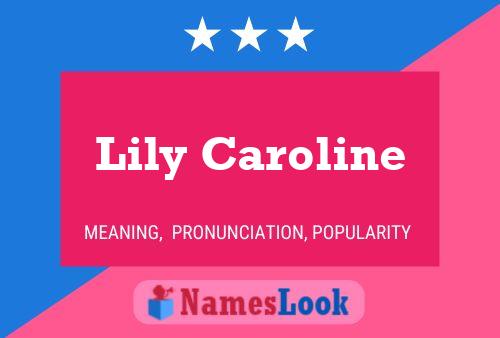 Lily Caroline Name Poster