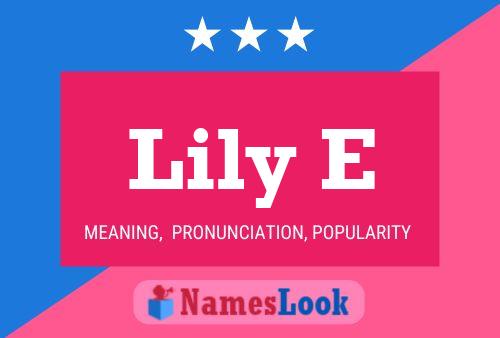 Lily E Name Poster