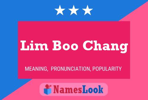 Lim Boo Chang Name Poster