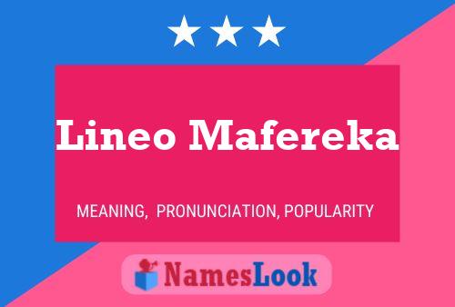 Lineo Mafereka Name Poster