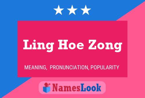 Ling Hoe Zong Name Poster