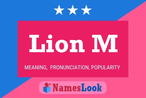 Lion M Name Poster