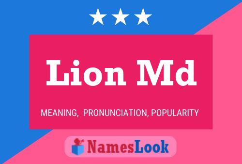 Lion Md Name Poster