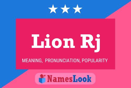 Lion Rj Name Poster