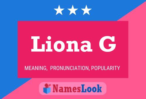 Liona G Name Poster