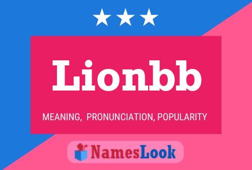 Lionbb Name Poster