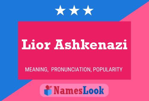 Lior Ashkenazi Name Poster