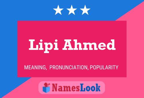 Lipi Ahmed Name Poster