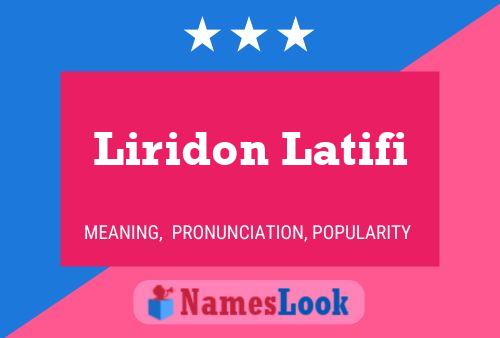 Liridon Latifi Name Poster