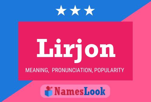 Lirjon Name Poster