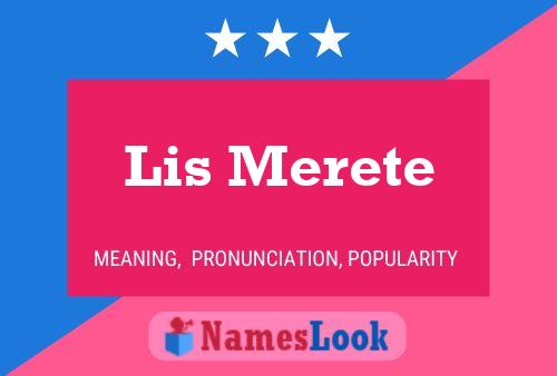 Lis Merete Name Poster