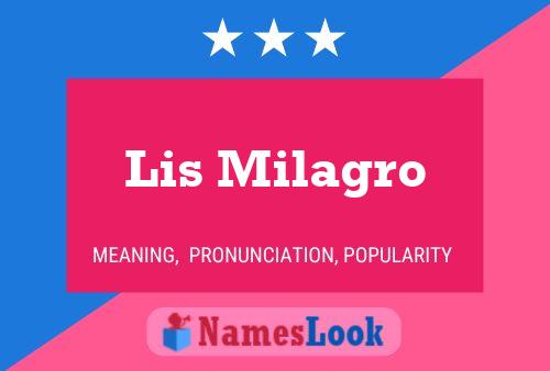 Lis Milagro Name Poster