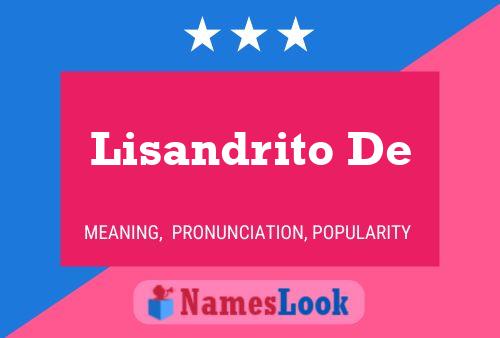 Lisandrito De Name Poster