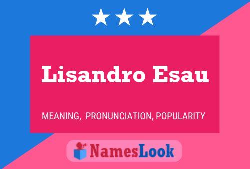 Lisandro Esau Name Poster