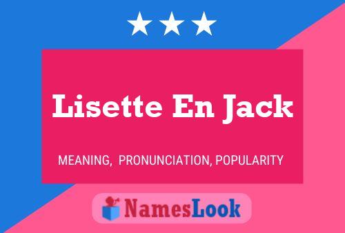 Lisette En Jack Name Poster