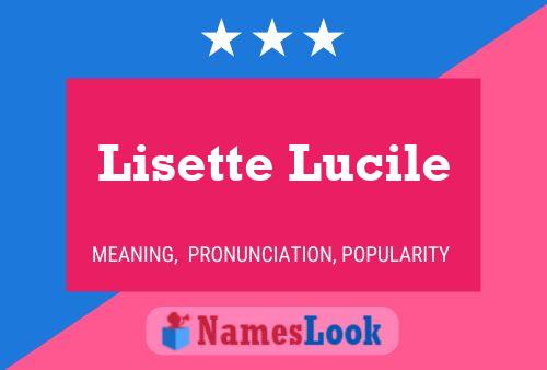 Lisette Lucile Name Poster