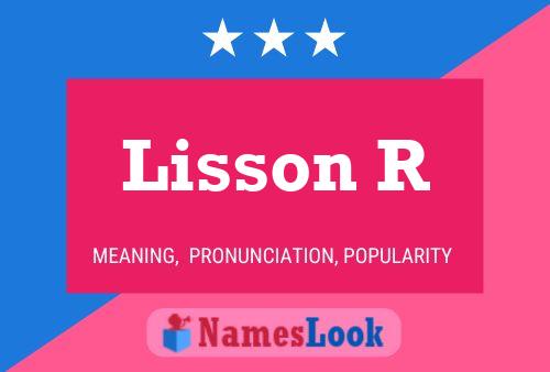 Lisson R Name Poster